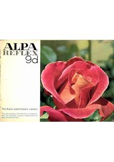Alpa 9 d manual. Camera Instructions.